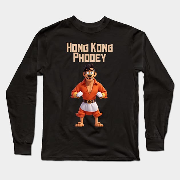 Hong Kong Hero Hound Long Sleeve T-Shirt by Helen Morgan